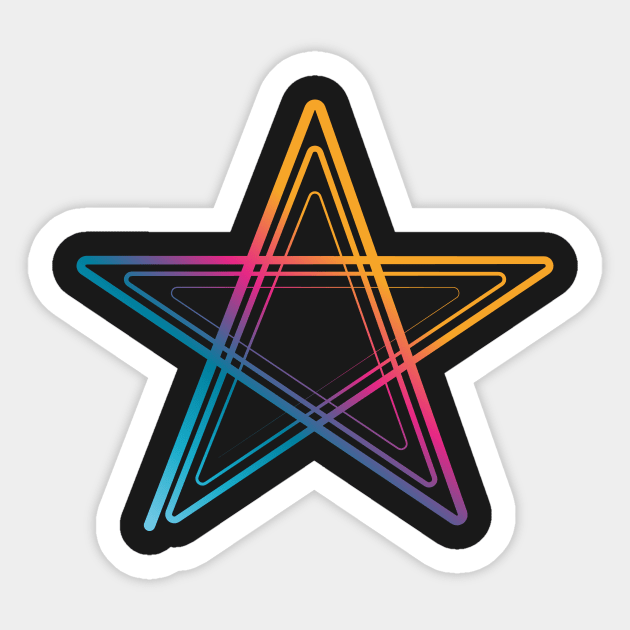 Abstract form - Star Sticker by Lionti_design